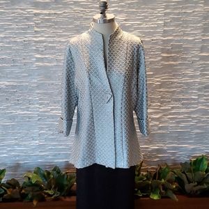 IC by Connie K, Trapeze Jacket, Silver, Size M